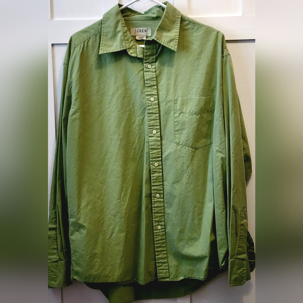 J. Crew Green Casual Button Down Shirt